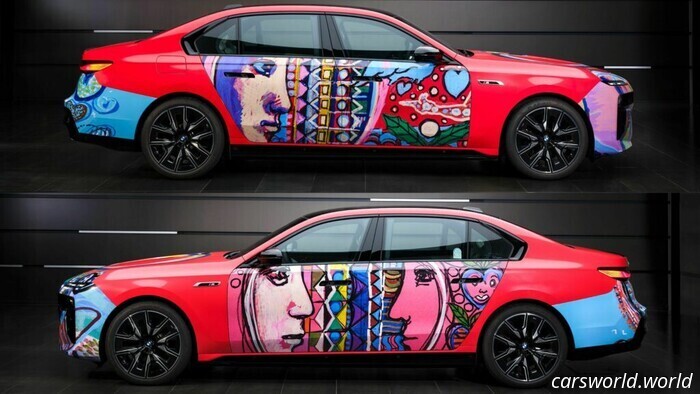 La BMW Art Car trasforma un'auto elettrica di lusso in un'opera surreale di caos in movimento | Carscoops